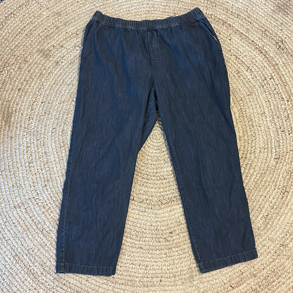 Uniqlo 100% Cotton Pull On Cropped Pant | EUC
